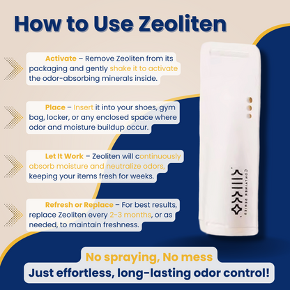 Zeoliten Sticks: Sports Gear Odor Eliminator